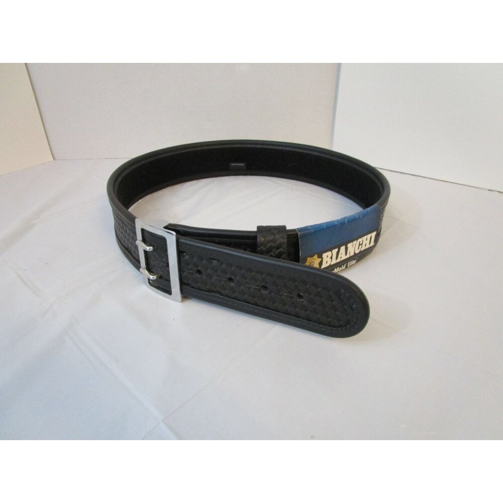 Bianchi AccuMold Elite 7960 Sam Browne Belt 2 1/4" Duty Belt Size 36 Basketweave